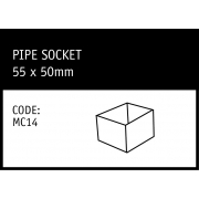 Marley Rectangular Pipe Socket 65x50mm - MC14